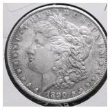 1890 MORGAN DOLLAR AU