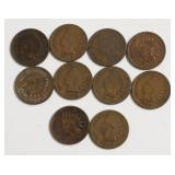 10 INDIAN HEAD CENTS