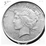 1922 PEACE DOLLAR XF