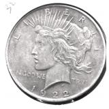 1922 PEACE DOLLAR XF