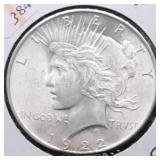 1922 CHOICE BU PEACE DOLLAR