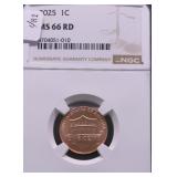 2025 NGC MS65 RED LINCOLN CENT