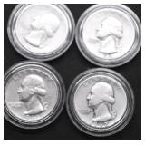 4 SILVER QUARTERS