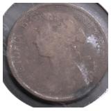 1887 G BRIT HALF PENNY VG