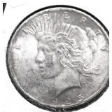 1925 PEACE DOLLAR AU