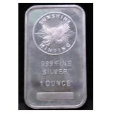 1  OZ .999 SILVER BAR