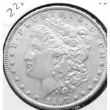 1897 MORGAN DOLLAR AU