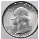 1951 S GEM BU WASHINGTON QUARTER