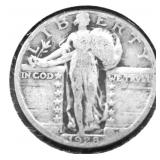 1928 S STANDING QUARTER VG