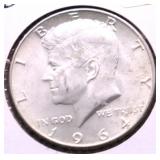 1964 D GEM BU KENNEDY HALF DOLLAR