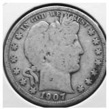 1907 O  BARBER HALF DOLLAR G