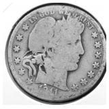 1911 BARBER HALF DOLLAR AG