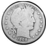 1908 BARBER HALF DOLLAR G