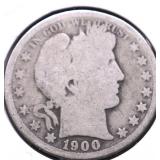1900 O BARBER HALF DOLLAR G