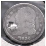 1836 BUST DIME G DETAILS