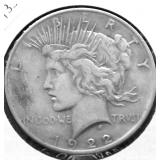 1922 PEACE DOLLAR VF