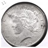 1923 PEACE DOLLAR AU
