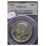 1964 PCGS MS65 CAMEO KENNEDY HALF DOLLAR