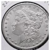 1901 O MORGAN DOLLAR AU