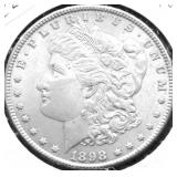 1898 MORGAN DOLLAR AU