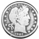 1902 BARBER HALF DOLLAR G