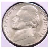 1945 D SUPURB GEM JEFFERSON NICKEL