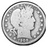 1908 O BARBER HALF DOLLAR G