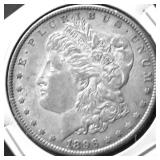 1896 MORGAN DOLLAR AU