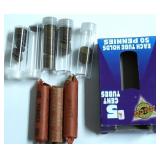 5 ROLLS OF LINCOLN CENTS