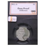 2011 S GEM PROOF JEFFERSON NICKEL