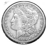 1884 MORGAN DOLLAR VF