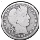 1907 BARBER HALF DOLLAR G