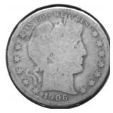 1906 O BARBER HALF DOLLAR G