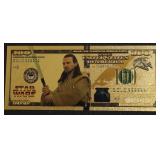 STAR WARS  .9999 GOLD FOIL NOTE