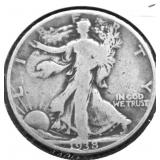 1938 WALKING HALF DOLLAR VG