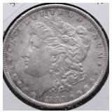 1889 MORGAN DOLLAR AU