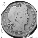 1906 D BARBER HALF DOLLAR G
