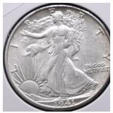 1941 S CHOICE BU WALKING HALF DOLLAR