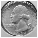 1939 D GEM BU WASHINGTON QUARTER