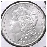 1881 S GEM BU MORGAN DOLLAR