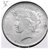 1922 S PEACE DOLLAR VF
