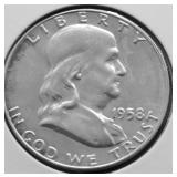 1958 PROOF FRANKLIN HALF DOLLAR