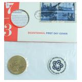 BICENTENNIAL MEDAL FIRST DAY COVER