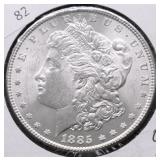 1885 CHOICE BU MORGAN DOLLAR