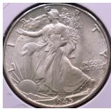 1945 GEM BU WALKING HALF DOLLAR