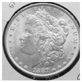 1887 CHOICE BU MORGAN DOLLAR