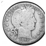 1912 D BARBER HALF DOLLAR G