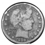 1908 D BARBER HALF DOLLAR G