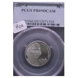2007 S PCGS  PF69DC JEFFFERSON NICKEL