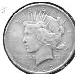 1922 PEACE DOLLAR XF